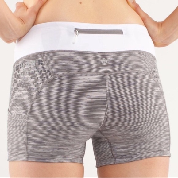 lululemon athletica Pants - Lululemon Run Shorty Short Wee Space White Sz 4